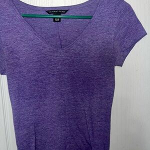 Victoria's Secret Heathered Purple Short Sleeve Tee